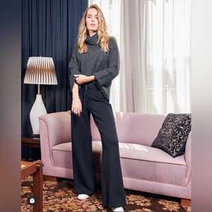 Spanx Airessentials Wide Leg Pants Black Sz M P Women’s